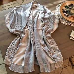 Knitted Knox Rose light blue cover up/cardigan